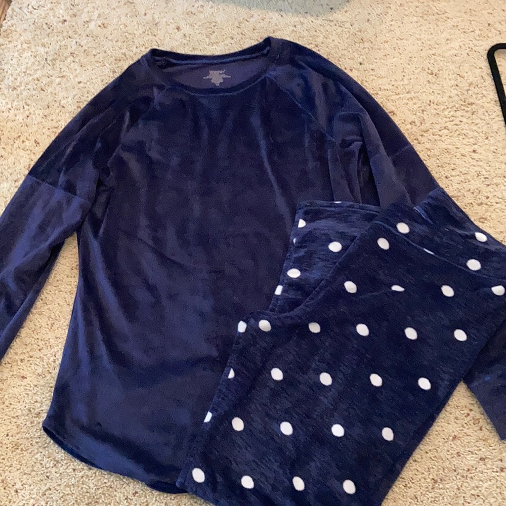 Matching Navy Pajama Set- Size Large